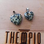 Ciondolo cuore diaspro dalmata
