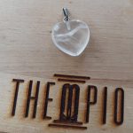 Ciondolo cuore quarzo ialino