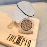Ciondolo di orgonite con Selenite